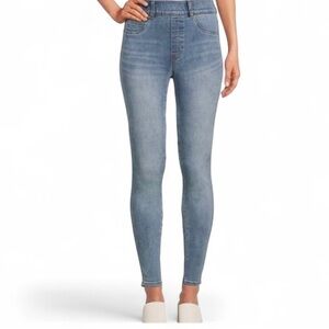 Spanx skinny jeans light vintage wash blue denim stretch medium NEW
